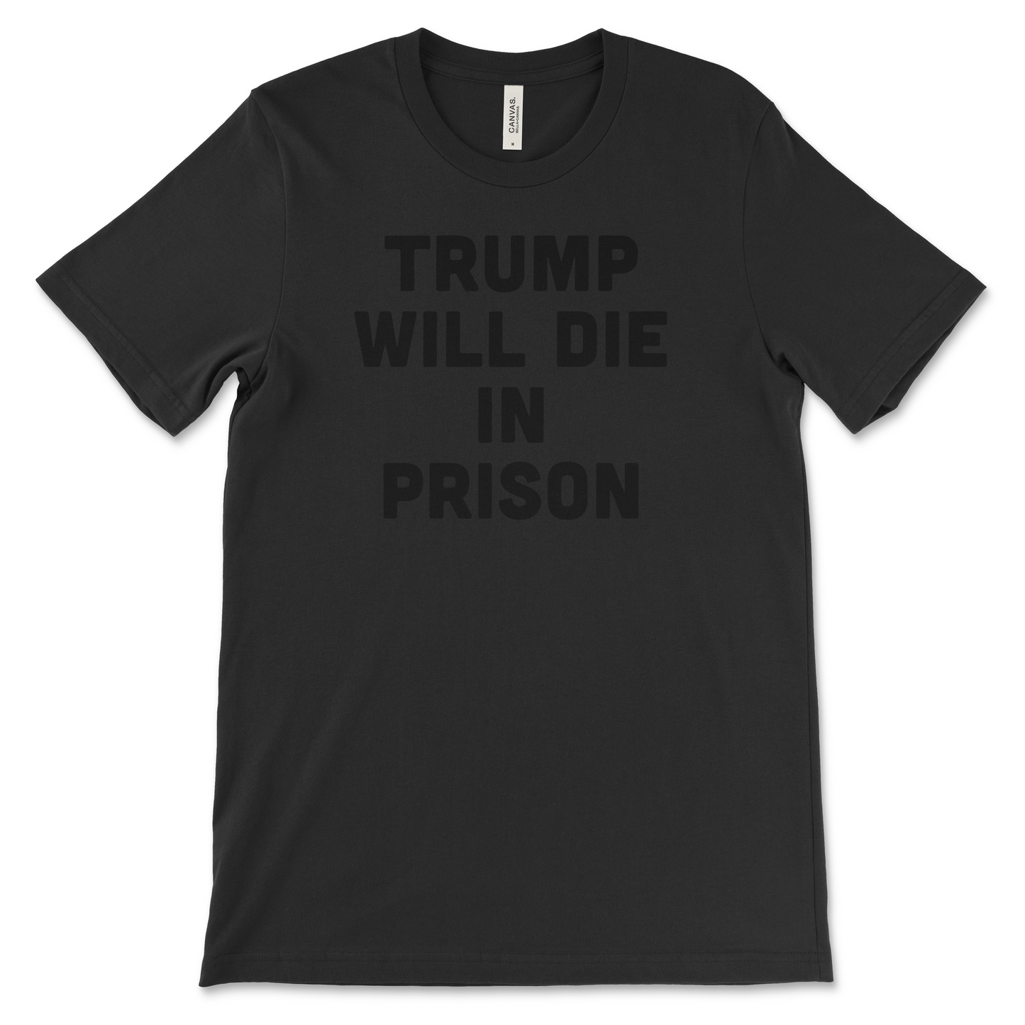 Trump Will Die In Prison - Sexy Text Shirt - Bold
